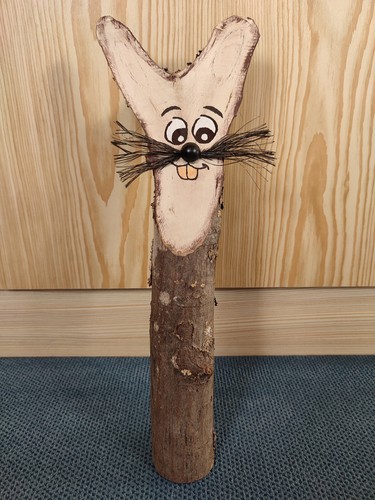 Baumstamm osterhase ostern - baumstamm,
