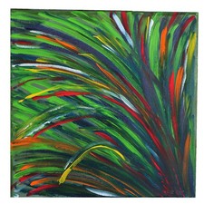 Bild Handgemalt "Gras" Modern