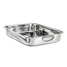 Auflaufform aus Edelstahl, mit