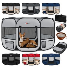 LOVPET® Welpenlaufstall Welpenauslauf Hunde Katzen Laufstall Tierlaufstall