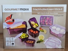 SET: Gourmetmaxx Frischhaltedosen Klick-it mit 4-fach-klick Verschluss - NEU OVP