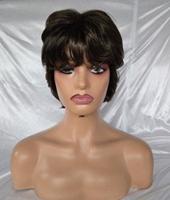 Frauen Frauen Cosplay echte natürliche kurze wellige lockige Pixie Cut Perücke Haar volle Perücken