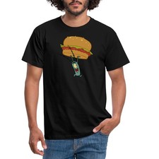 Spongebob Schwammkopf Plankton Mit Hamburger Männer T-Shirt
