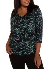 Big-Size Baumwolle 3/4-Arm Shirt Bluse Tunika Ulla Popken Gr. 66/68 Neu U10