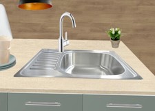 65x50 Spülbecken Edelstahl