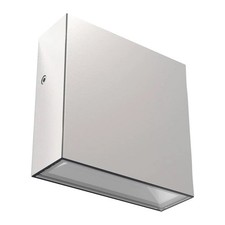 Lutec LED Außenleuchte Wandlampe Gemini Edelstahl IP54 9,2W neutralweiß 4000K