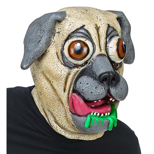 Bulldoggen latex maske - bulldoggen, #