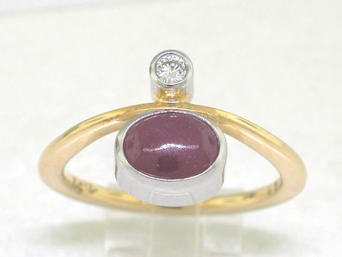 Rubin ring 750 gelbgold - rubin, 18t
