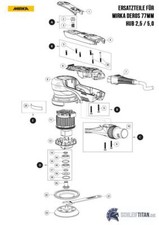 Ersatzteile für Mirka Deros Elektro-Exzenterschleifer 77mm