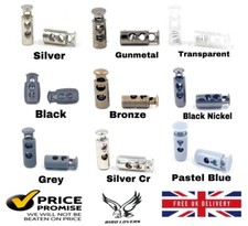 QUALITÄTSFASS KIPPER FEDERSTOP DOPPELLOCH KORDELSCHLÖSSER STOPFEN FARBEN GRÖSSEN