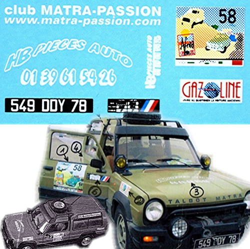 Matra rancho grand raid 58 - matra, #58