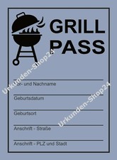 Grill-Pass, Grillen, Ausweis