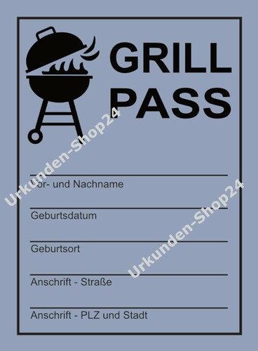 Grill pass grillen ausweis - grill-pass,, grillen,
