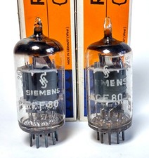 2x ECF80 6BL8 Siemens Röhren