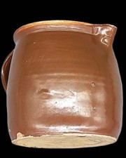 Vintage Handgefertigte Steinzeug-Kanne mit Henkel und Ausguss