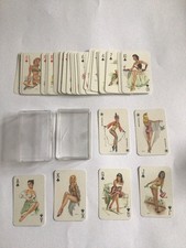 Bielefelder Spielkarten Pin up Kartenspiel um 1955, Poker-Blatt komplett