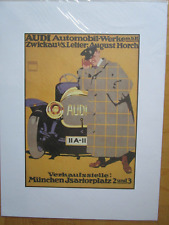 Ludwig Hohlwein: Audi Werke Zwickau Plakat  Gesamtgröße 40x30 cm