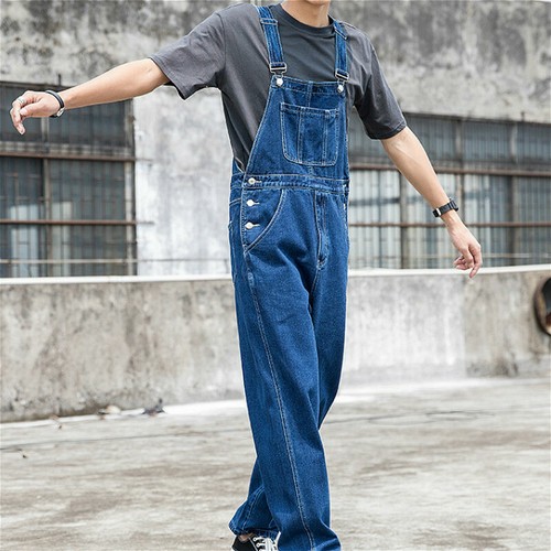 Mens denim dungarees - dungarees, loose