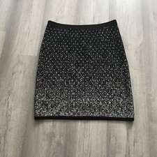 Marc Cain Damen Rock, Gr 3 ( 38-40), Strick, Schwarz-Weiß, Top