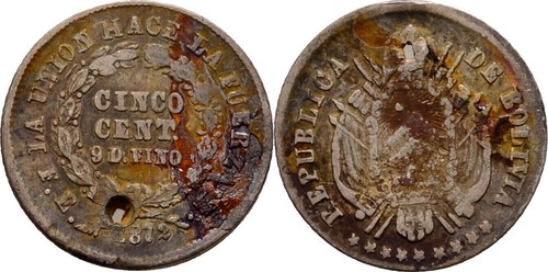 Bolivien potosi centavos - bolivien, 5