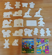 HAMA Bügelperlen Steckplatten Hama Tiere, Menschen 20 Stück + 2 Hefte 