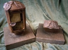 Grablampe mit Sockel und Wasserkessel Grablaterne Laterne Grableuchte Grablicht 