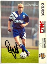 Yves Eigenrauch FC Schalke 04 handsignierte Autogrammkarte 1994-95 Eurofighter