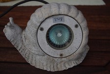 Stein Schnecke* Garten / Terrasse / Balkonleuchte*Beleuchtung mit Netzteil 12 V
