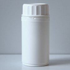 Kunststoffdose / Behälter mit Deckel + Schraubverschluss, weiß-weiß | 120ml