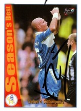 FRANK LEBOEUF signiert 1998 Futera Chelsea Fans Auswahl SEASON'S BEST Karte #44