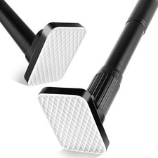 Teleskop Duschvorhangstange, 110-250 cm, ohne Bohren, Stahl, bis 50 kg, schwarz