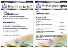 Meisterbrief - , &