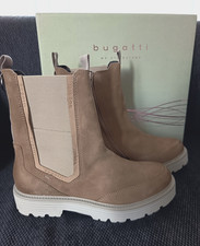 Bugatti Damen Chelsea Boots Stiefel gefüttert hellbraun Gr.41 Neu