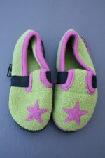 Kitz-Pichler Hausschuhe Mädchen- Größe 34 in grün mit pinken Elementen- Stern