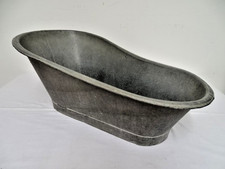 ALTE ZINK BABY WANNE - PFLANZ - GARTEN WANNE UM 1950