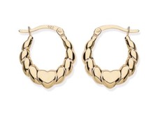 Creolen 9 kt Gold auf Silber