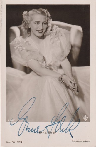 Erna sack original autogramm - erna,