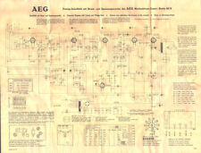 Röhrenradio: Schaltbild-Strom-u.Spannugswerten/Abgleichpunkte "AEG" Bimby 60 K