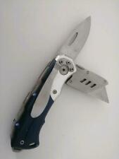 KWB schweres Universalmesser mit Taschenmesser Trapezklinge Gürtelclip   0169-11