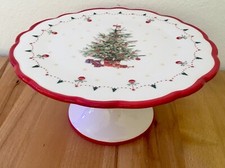 Tortenplatte 26 cm mit Tannenbaum-Dekor NEU für Weihnachten