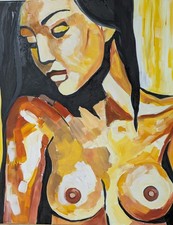 Ausdrucksstarkes Gemälde Akt