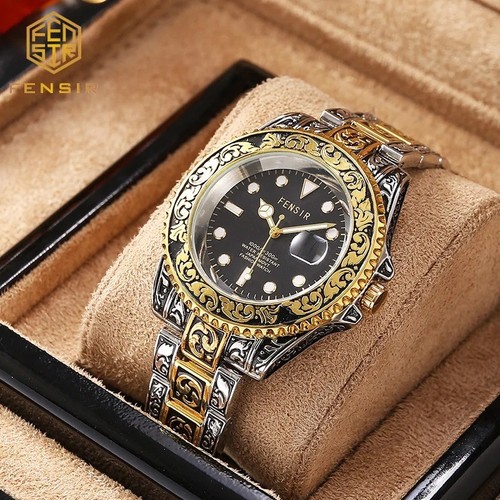 Edle gold armbanduhr - armbanduhr, glanz