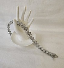 Tennis-Armband XXL L: 18 cm  Armkette Bracelet Edelstahl Neu Ungetragen