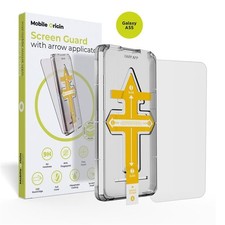 Echt Glas Panzerfolie für Samsung Galaxy A55 5G Display Schutzglas Anbringhilfe