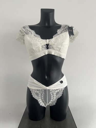 Weißes dessous set bralette - dessous,