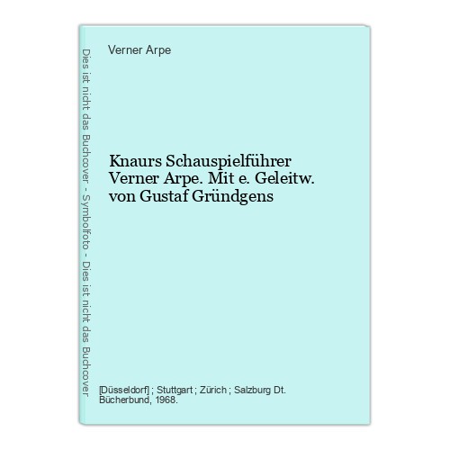 Knaurs schauspielführer - knaurs,