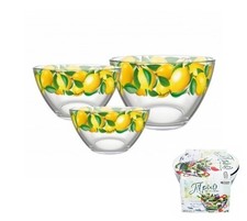 Salatschüssel-Set 3-tlg Salat Obstschale Glasschüssel Salatschale