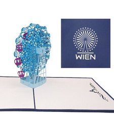 3D Pop Up Karte „Wien Riesenrad & Wiener Prater“ Einladung, Souvenir & Postkarte