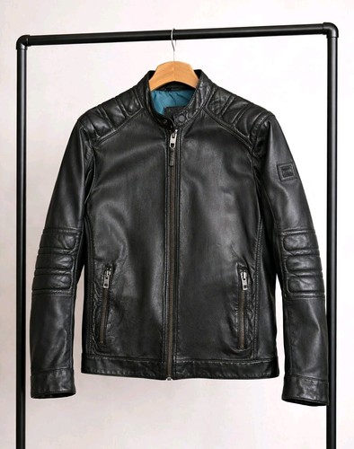 Hugo boss lederjacke schwarz - boss, lederjacke,
