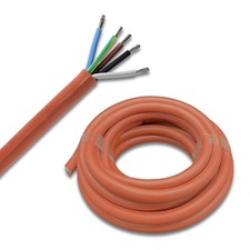 Silikonschlauchleitung Saunakabel SIHF 5x2,5mm²Sauna Kabel Hitzebeständig Kupfer